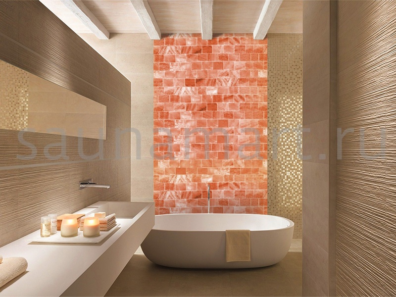 Кирпич из гималайской соли 20х10х5см шлифов SALTWAY Кирпич из гималайской соли 20х10х5см шлифов SALTWAY