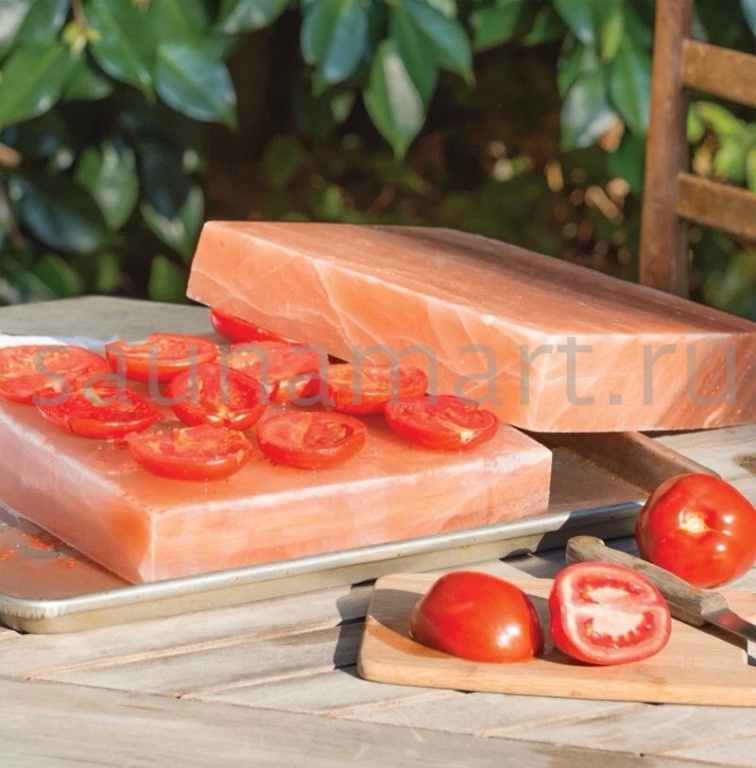 Блок из гималайской соли 20х20х3.5 для жарки Квадрат шлифов Блок из гималайской соли 20х20х3.5 для жарки Квадрат шлифов