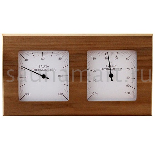 Термогигрометр кедр 082BW Kurase квадрат Термогигрометр кедр 082BW Kurase квадрат