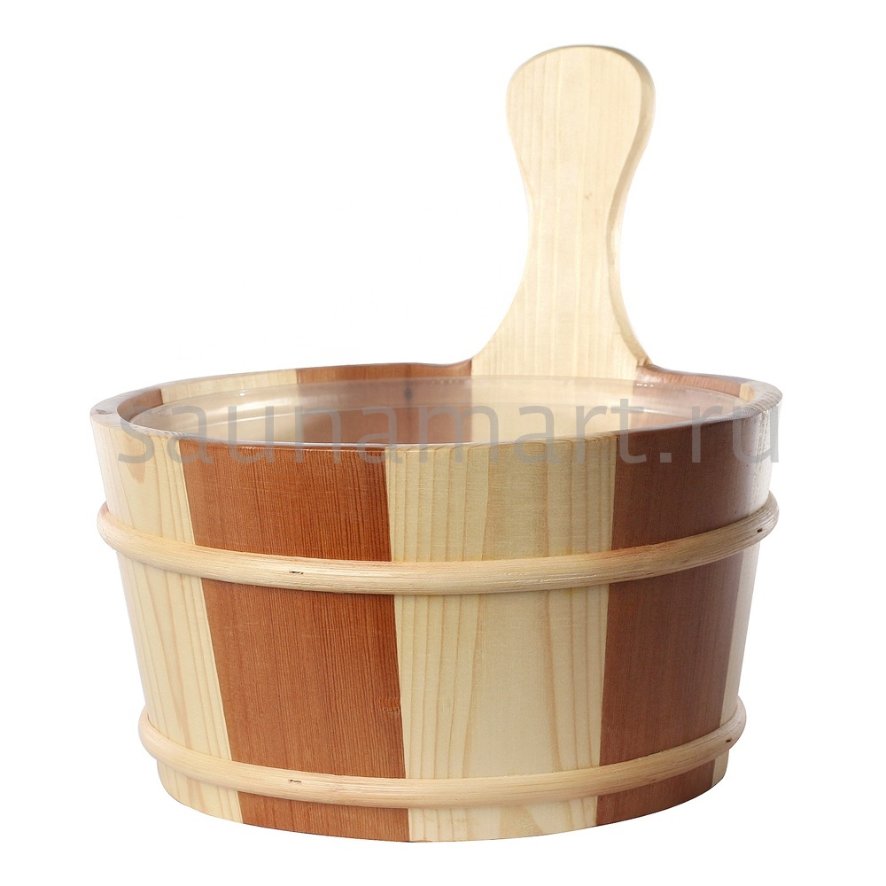 Шайка 4л кедр/сосна с пластиковой вставкой Kurase AP-002W Шайка 4л кедр/сосна с пластиковой вставкой Kurase AP-002W