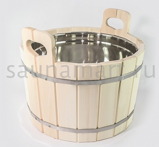 Шайка двухручная 17 л. с нерж. вставкой ЛТ-17  Шайка двухручная 17 л. с нерж. вставкой ЛТ-17