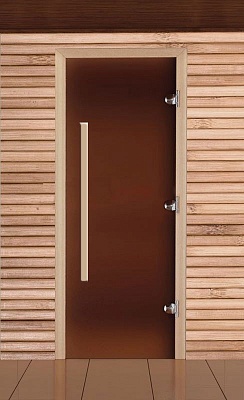 Дверь для сауны Экодорс  2000х800 (бронза матовая осина) ручка длинная Дверь для сауны Экодорс  2000х800 (бронза матовая осина) ручка длинная