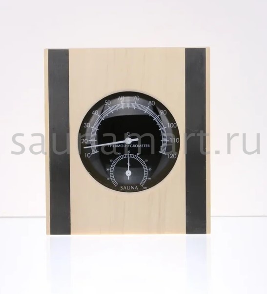 Термогигрометр стальн вставки квадтраный осина AP-054BW-01 Kurase Термогигрометр стальн вставки квадтраный осина AP-054BW-01 Kurase