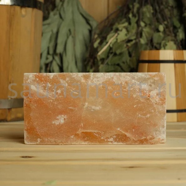 Плитка из гималайской соли 20х10х2.5 с пазом. шлифованная. неторцованная Плитка из гималайской соли 20х10х2.5 с пазом. шлифованная. неторцованная