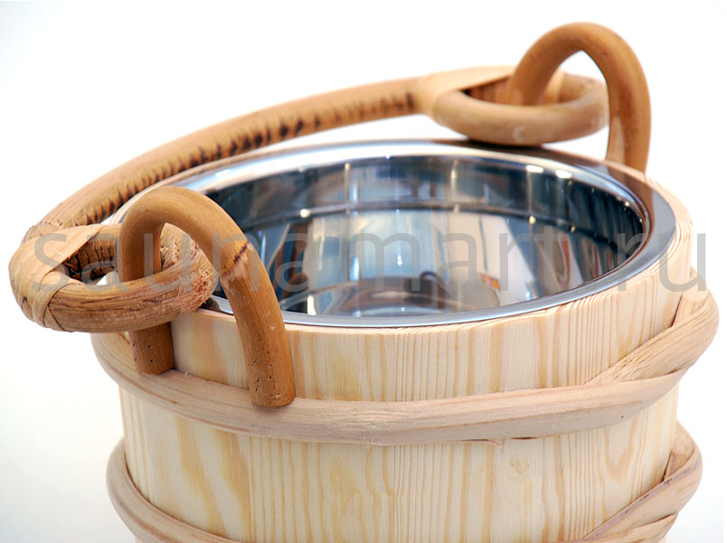 Sawo Ведро деревянное 2 л. со вставкой из нерж. 321-МР Sawo Ведро деревянное 2 л. со вставкой из нерж. 321-МР