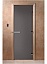 Дверь для сауны Экодорс 2000х700 (Графит матовая. осина) ст. 8 мм