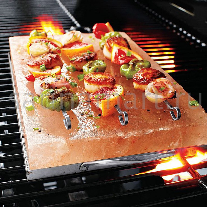 Блок из гималайской соли 20х20х3.5 для жарки Квадрат шлифов Блок из гималайской соли 20х20х3.5 для жарки Квадрат шлифов