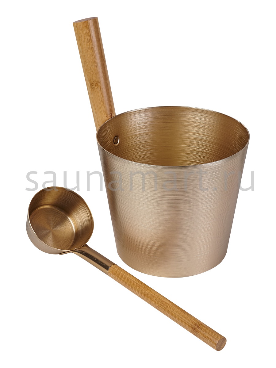 Ушат для бани 5л алюминиевая Шампань Kurase Ушат для бани 5л алюминиевая Шампань Kurase