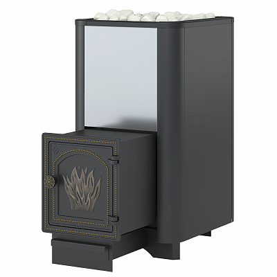 Печь дровяная ВЕЗУВИЙ Сенсация 28 антрацит дверца ДТ - 4 Печь дровяная ВЕЗУВИЙ Сенсация 28 антрацит дверца ДТ - 4