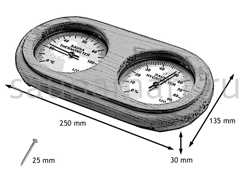 Термогигрометр Sawo 222-THP сосна Термогигрометр Sawo 222-THP сосна