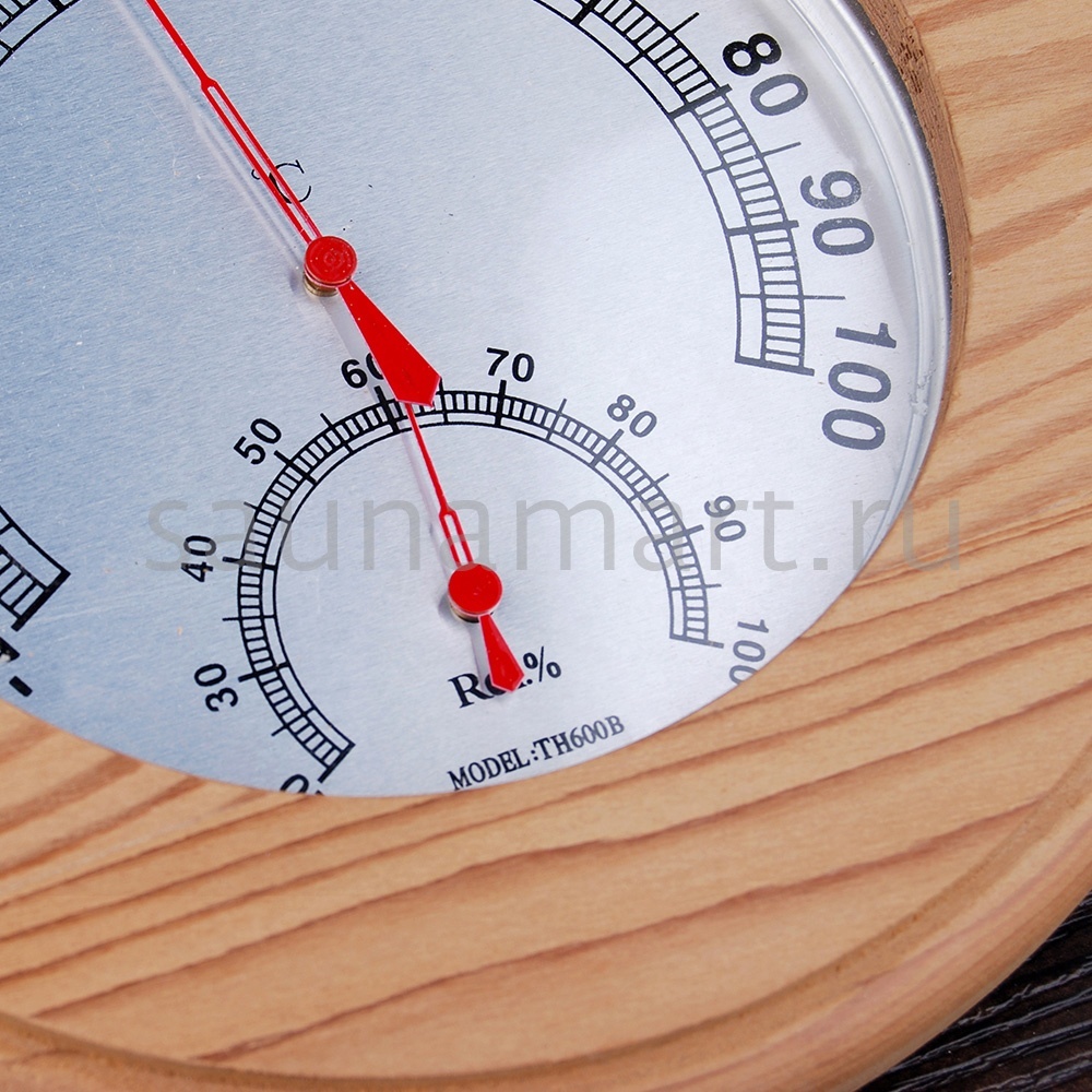 Термогигрометр кедр 032BW Kurase круглый Термогигрометр кедр 032BW Kurase круглый