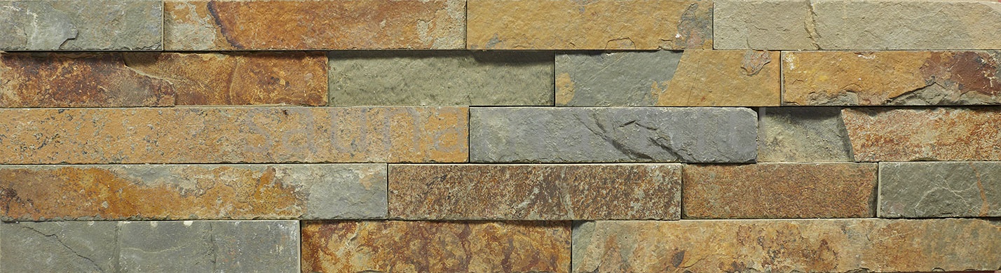 Камень натуральный Сланец Мультиколор плитка 600х150мм 10-20мм (0.63 м2/уп) Камень натуральный Сланец Мультиколор плитка 600х150мм 10-20мм (0.63 м2/уп)