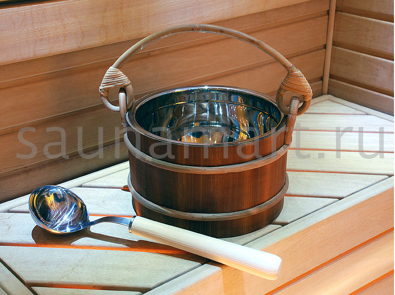 Sawo Ведро деревянное 5 л. со вставкой из нерж. 371-МD Sawo Ведро деревянное 5 л. со вставкой из нерж. 371-МD