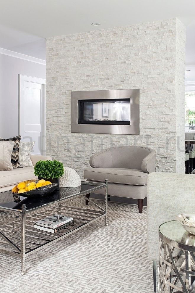 Камень натуральный Кварцит Белый плитка 600х150 мм 10-20мм (0.63 м2/уп) Камень натуральный Кварцит Белый плитка 600х150 мм 10-20мм (0.63 м2/уп)