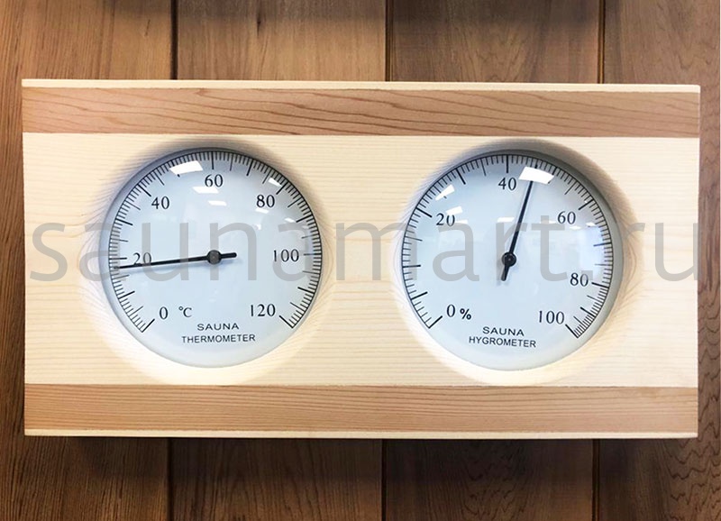 Термогигрометр сосна Kurase горизонтальный вставка кедр Термогигрометр сосна Kurase горизонтальный вставка кедр