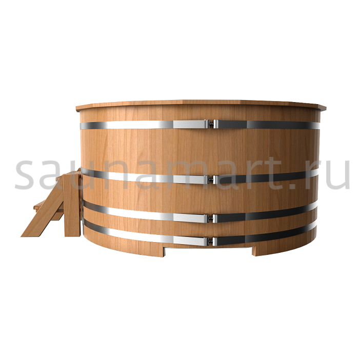 Купель пластиковая круглая D=1.2 H=1.0 дуб/лиственница без покрытия Купель пластиковая круглая D=1.2 H=1.0 дуб/лиственница без покрытия