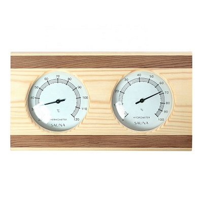 Термогигрометр сосна Kurase горизонтальный вставка кедр Термогигрометр сосна Kurase горизонтальный вставка кедр