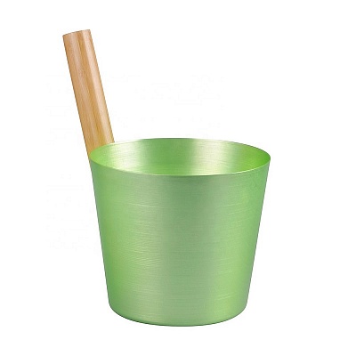 Шайка для бани 5л алюминиевая Зеленая Kurase Шайка для бани 5л алюминиевая Зеленая Kurase