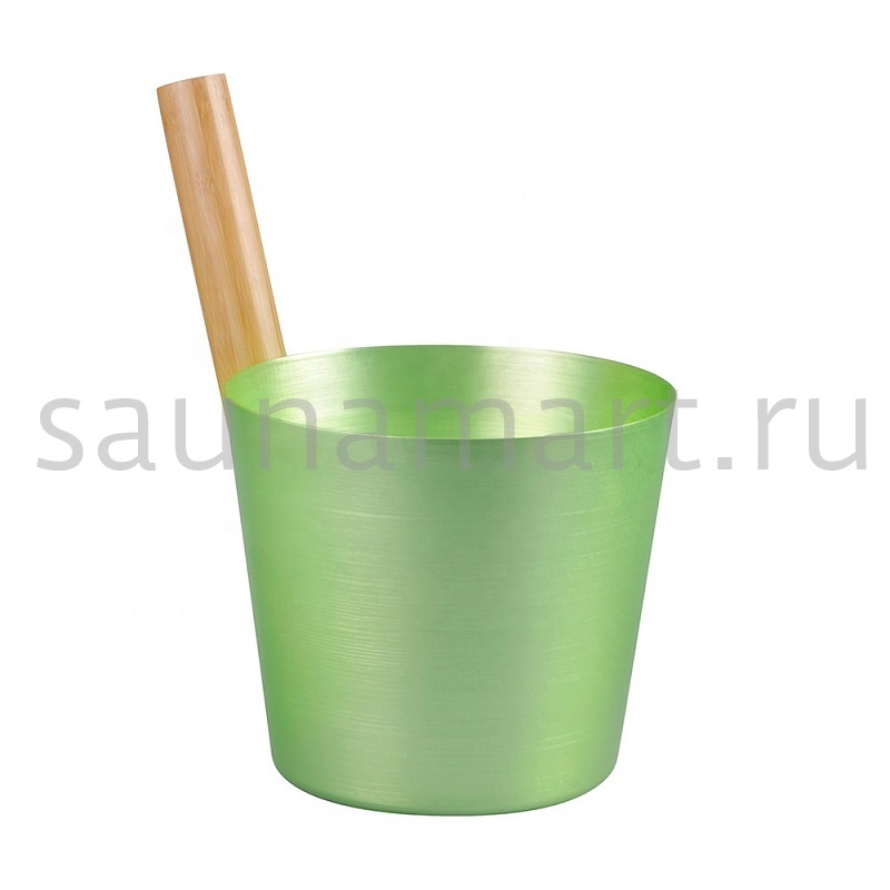 Шайка для бани 5л алюминиевая Зеленая Kurase Шайка для бани 5л алюминиевая Зеленая Kurase