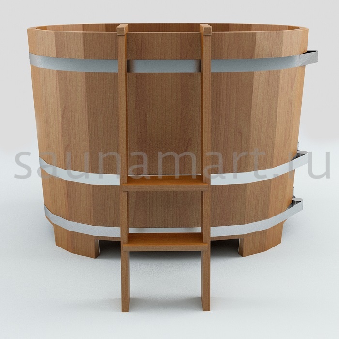 Купель овальная из лиственницы 1.0 х0.7 х1.0 с полимерным покрытием натуральная Купель овальная из лиственницы 1.0 х0.7 х1.0 с полимерным покрытием натуральная