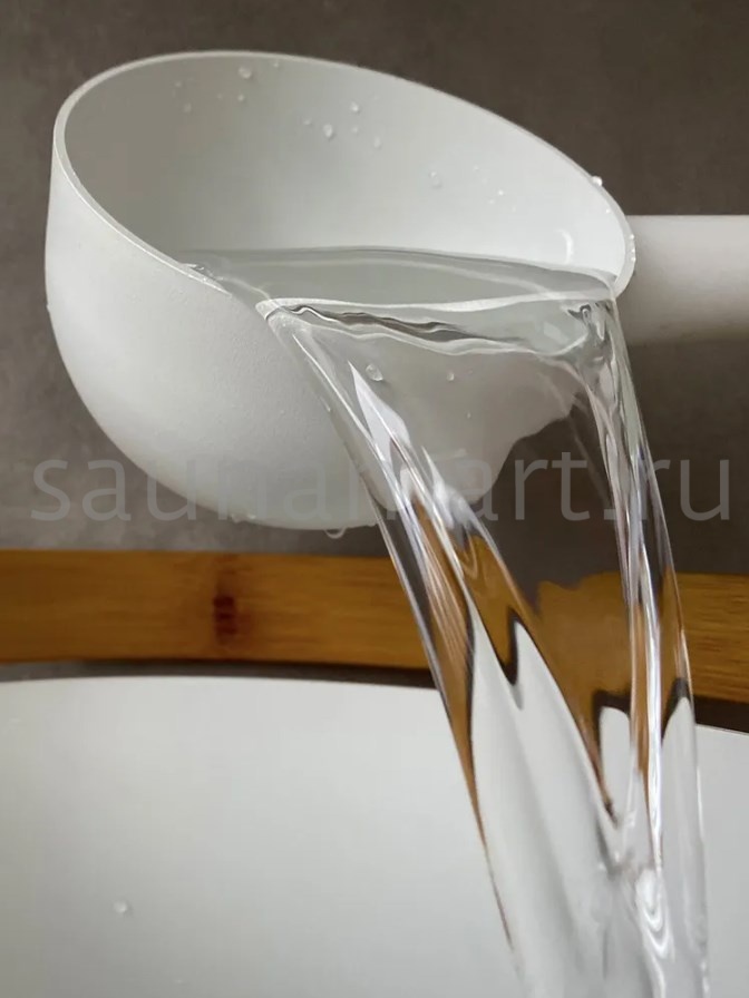 Черпак для бани c бабмуковой ручкой WHITE 009AW Kurase Черпак для бани c бабмуковой ручкой WHITE 009AW Kurase
