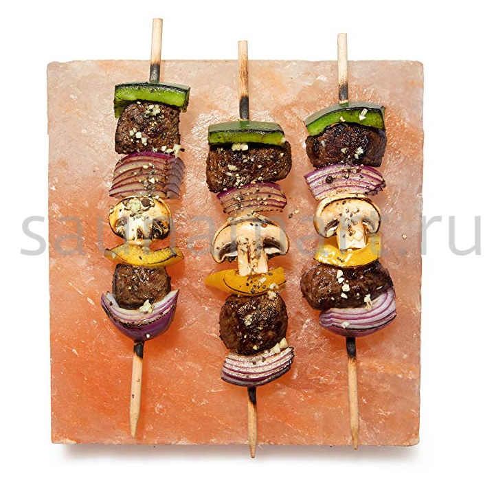 Блок из гималайской соли 20х20х3.5 для жарки Квадрат шлифов Блок из гималайской соли 20х20х3.5 для жарки Квадрат шлифов