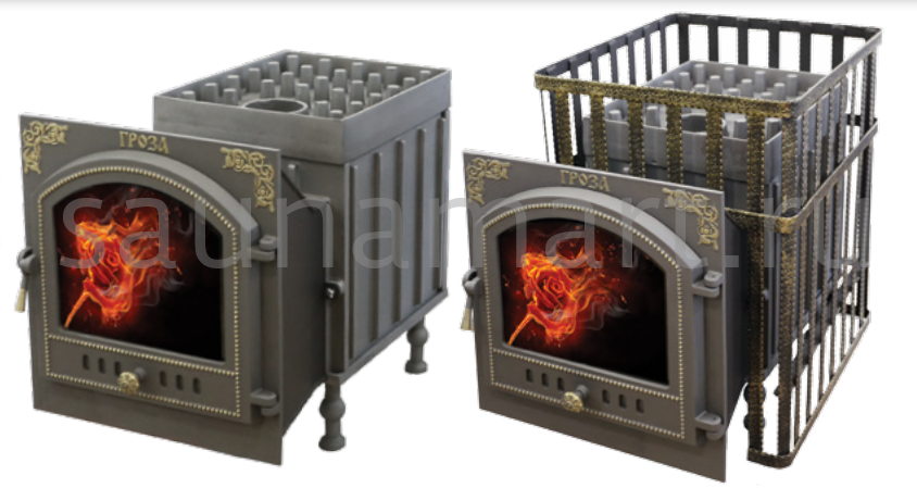 Печь дровяная чугунная Гефест Гроза 24 (П2) в сетке Печь дровяная чугунная Гефест Гроза 24 (П2) в сетке