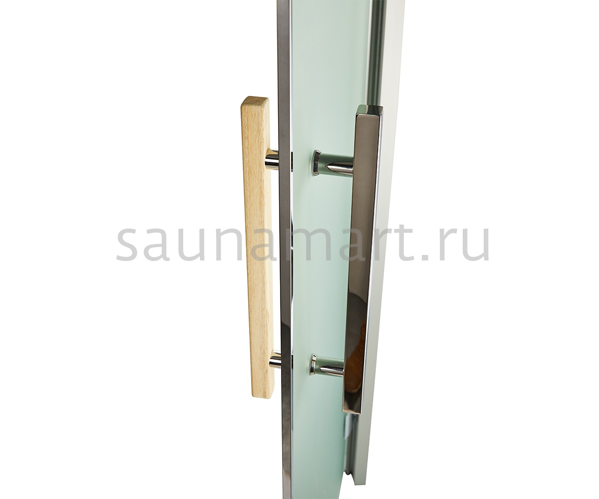 Дверь стеклянная Grandis GS 780*1990 (Anodize Silver) Сатин  прав руч. комб. Дверь стеклянная Grandis GS 780*1990 (Anodize Silver) Сатин  прав руч. комб.