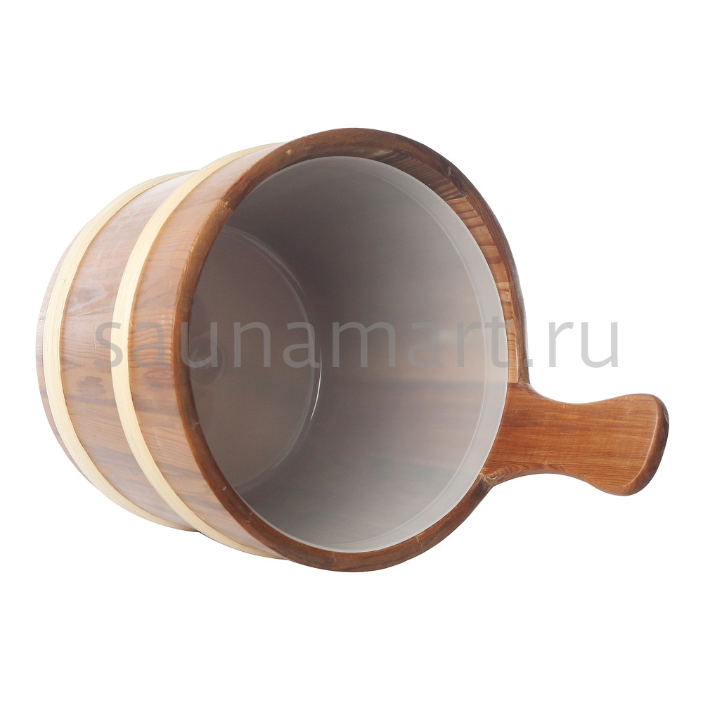 Шайка 7л кедр с пластиковой вставкой Kurase AP-018W Шайка 7л кедр с пластиковой вставкой Kurase AP-018W