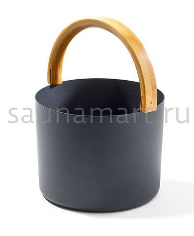 Шайка для бани 5л с бамбуковой ручкой BLACK Kurase AP-056W-01 Шайка для бани 5л с бамбуковой ручкой BLACK Kurase AP-056W-01