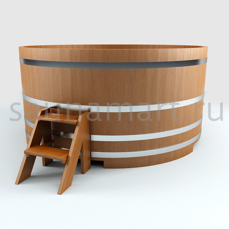 Купель круглая из лиственницы D=1.2 H=1.0 без покрытия CityWood Купель круглая из лиственницы D=1.2 H=1.0 без покрытия CityWood