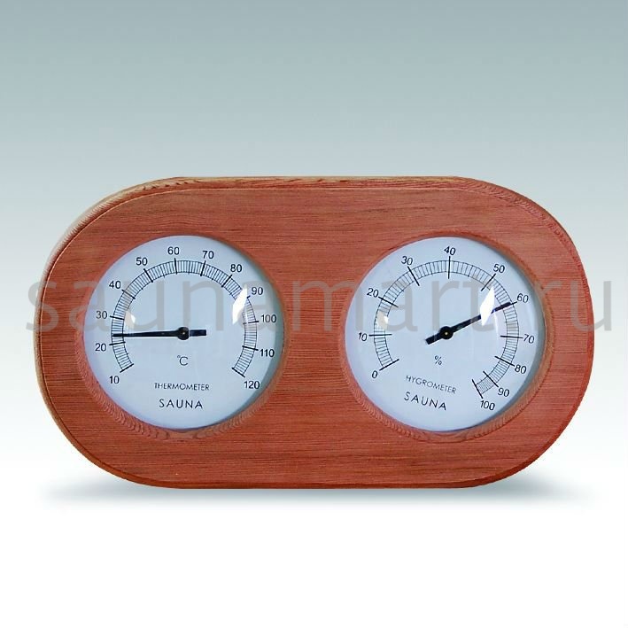 Термогигрометр кедр 032BW Kurase овальный Термогигрометр кедр 032BW Kurase овальный