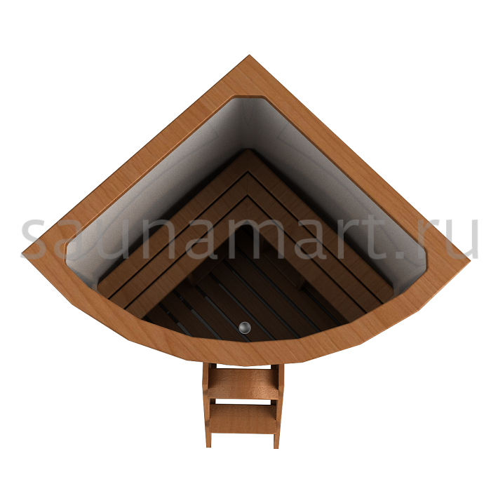 Купель пластиковая угловая 1.0 х1.0 х1.2 дуб/лиственница с полимерным покрытием Купель пластиковая угловая 1.0 х1.0 х1.2 дуб/лиственница с полимерным покрытием