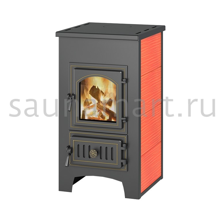 Печь-камин ВЕЗУВИЙ ПК-01 9 кВт с плитой красный дверца 270 Печь-камин ВЕЗУВИЙ ПК-01 9 кВт с плитой красный дверца 270