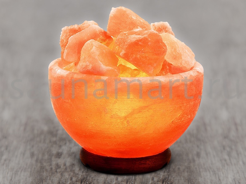 Соляная лампа Огненная ВАЗА D=16 см 2.0-2.5 кг на дер. подставке SALTWAY Соляная лампа Огненная ВАЗА D=16 см 2.0-2.5 кг на дер. подставке SALTWAY