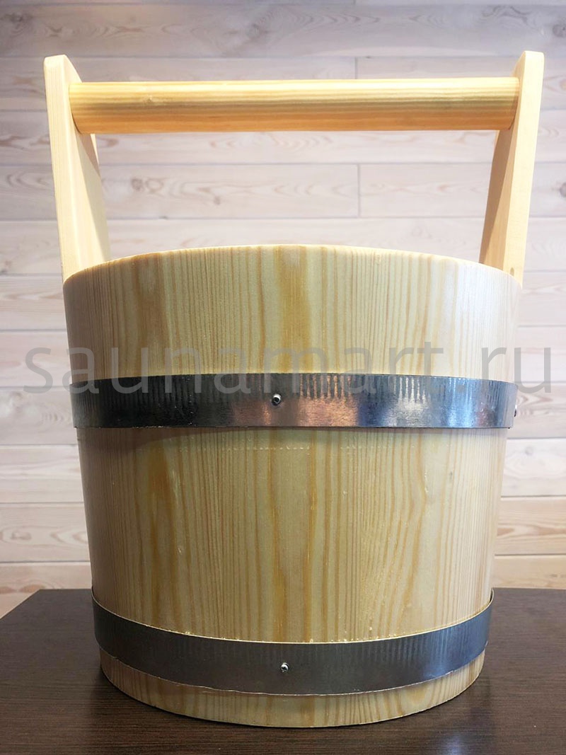 Шайка 7л сосна/гориз. ручка с пластиковой вставкой Kurase AP-023W Шайка 7л сосна/гориз. ручка с пластиковой вставкой Kurase AP-023W