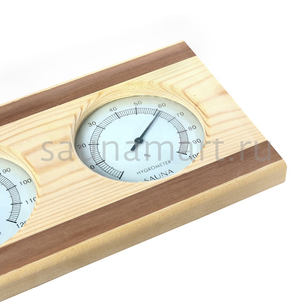 Термогигрометр сосна Kurase горизонтальный вставка кедр Термогигрометр сосна Kurase горизонтальный вставка кедр