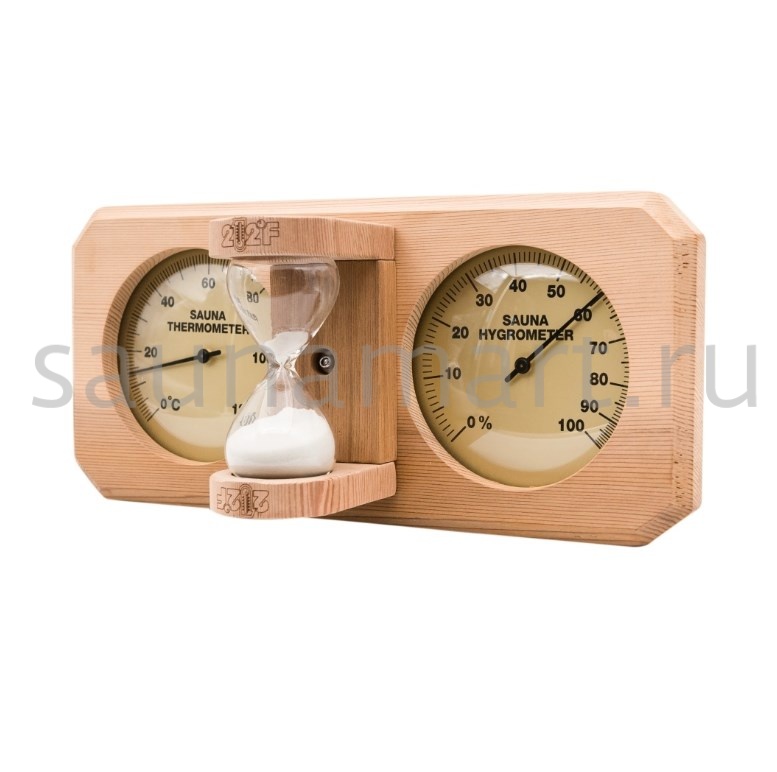 Термогигрометр+песочные часы AP-006BW-02  Сосна Kurase Термогигрометр+песочные часы AP-006BW-02  Сосна Kurase