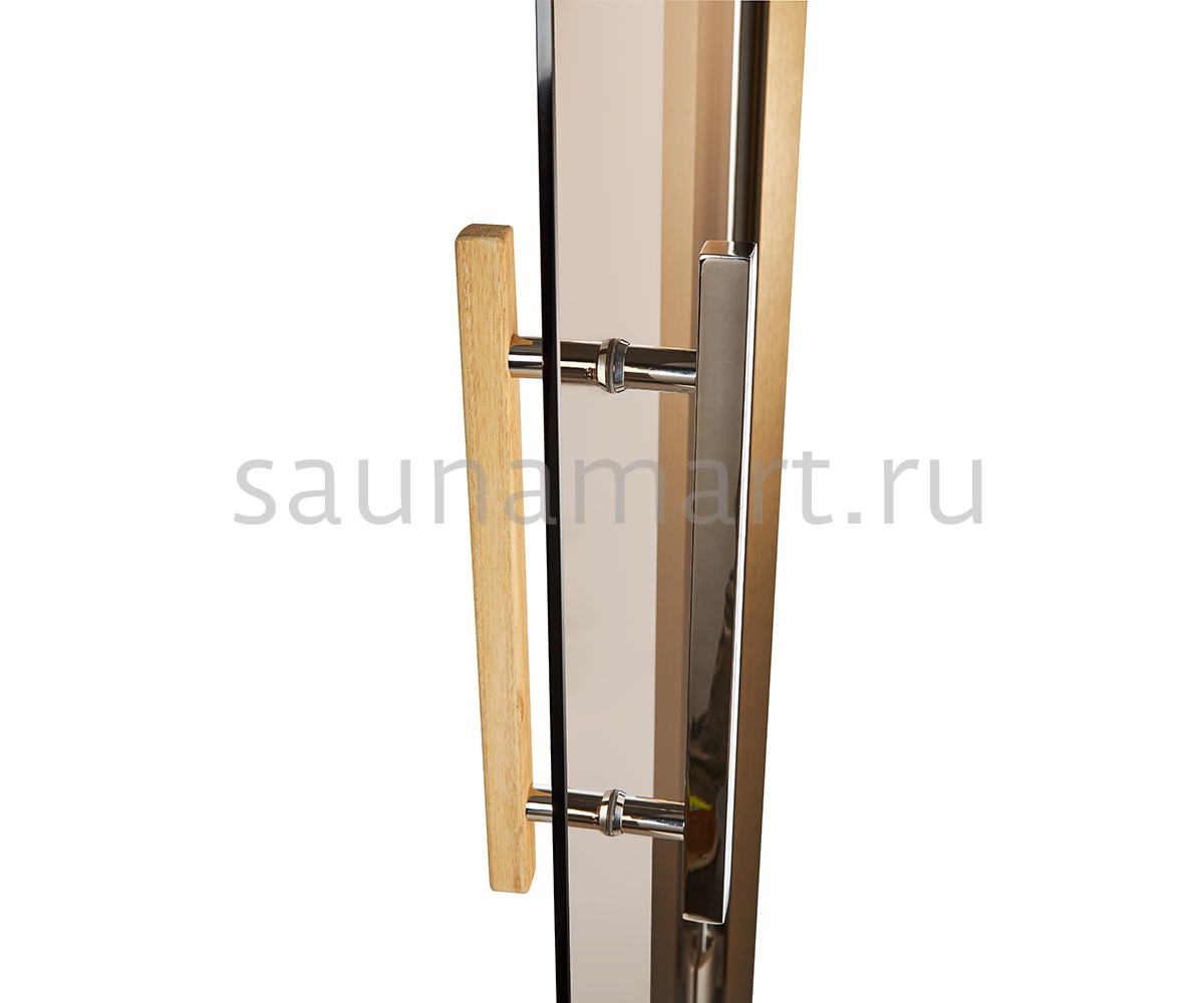 Дверь для сауны Grandis GS 680*1890 (Anodize Brasch) Бронзовая  правая руч. комби. Дверь для сауны Grandis GS 680*1890 (Anodize Brasch) Бронзовая  правая руч. комби.