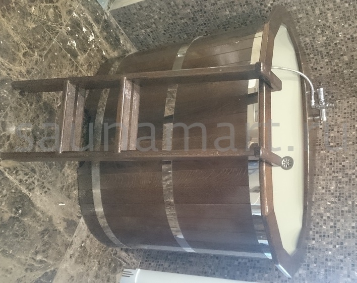 Купель пластиковая овальная 1.0 х0.7 х1.0 дуб/лиственница без покрытия Купель пластиковая овальная 1.0 х0.7 х1.0 дуб/лиственница без покрытия