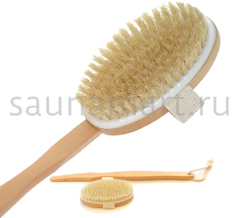 Щетка натуральная для мытья с ручкой Kurase  Щетка натуральная для мытья с ручкой Kurase