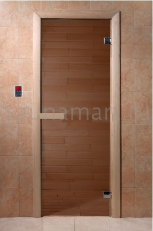 Дверь для сауны 2000х700 Дорвуд бронза 8мм ольха Дверь для сауны 2000х700 Дорвуд бронза 8мм ольха