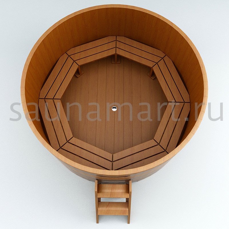 Купель круглая из лиственницы D=1.2 H=1.0 без покрытия CityWood Купель круглая из лиственницы D=1.2 H=1.0 без покрытия CityWood