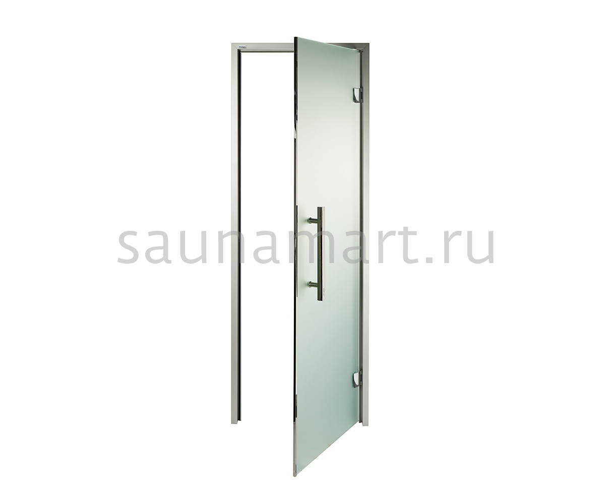 Дверь стеклянная Grandis GS 780*1990 (Anodize Silver) Сатин  прав руч. комб. Дверь стеклянная Grandis GS 780*1990 (Anodize Silver) Сатин  прав руч. комб.