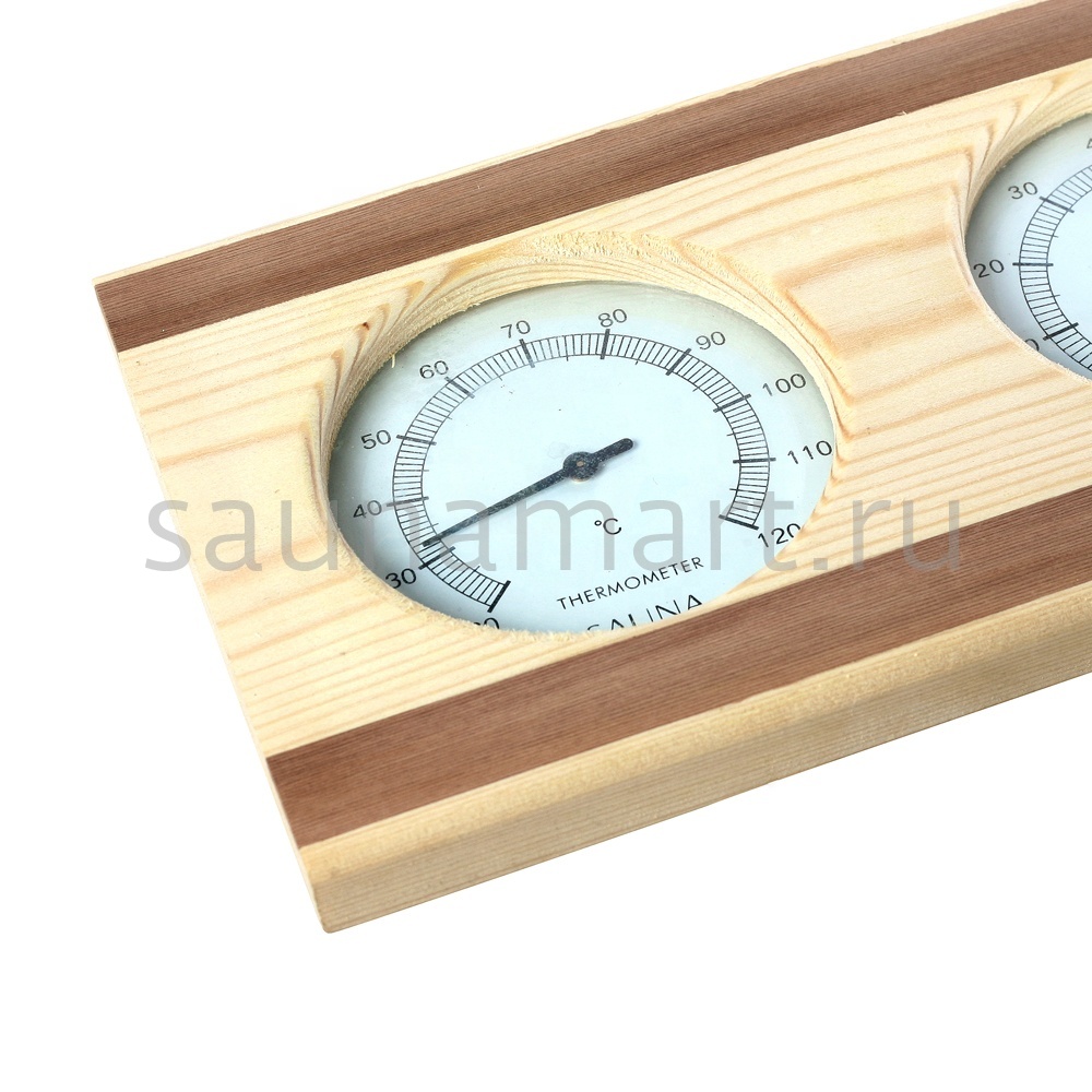 Термогигрометр сосна Kurase горизонтальный вставка кедр Термогигрометр сосна Kurase горизонтальный вставка кедр