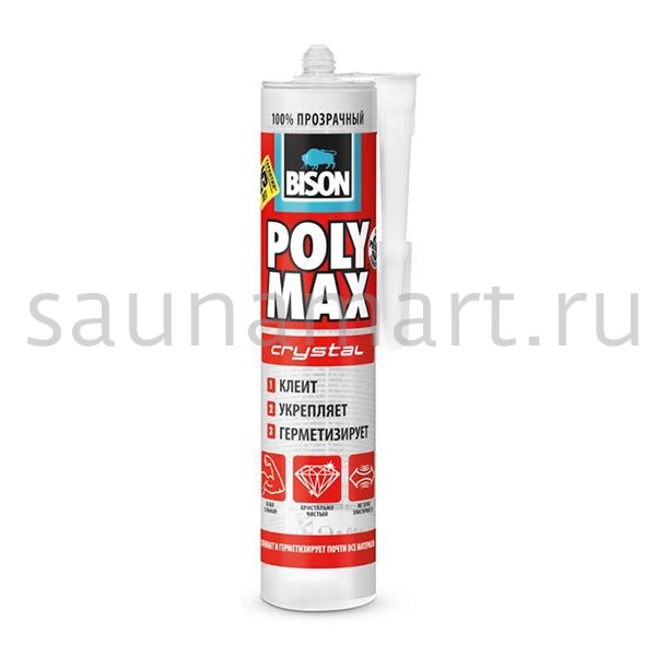 Клей-герметик Bison Polymax бесцветный 300г Клей-герметик Bison Polymax бесцветный 300г