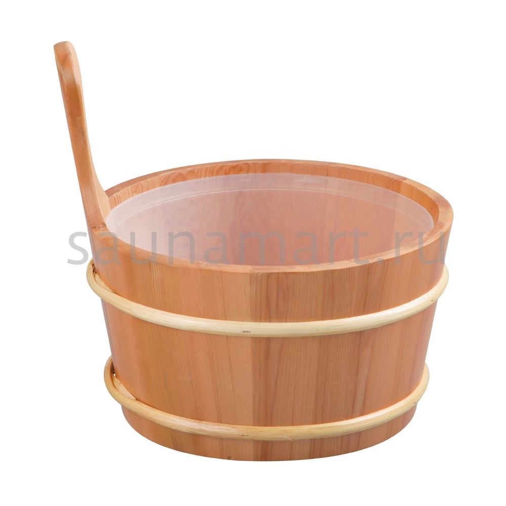 Шайка 4л кедр с пластиковой вставкой Kurase AP-003W Шайка 4л кедр с пластиковой вставкой Kurase AP-003W