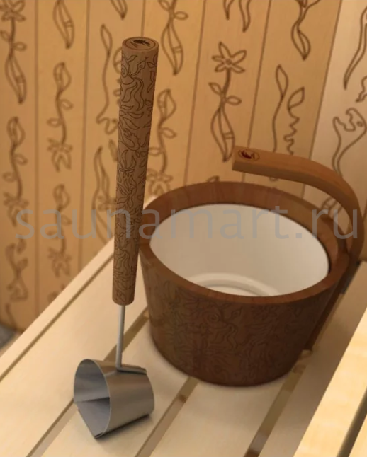 Sawo Ковш DragonFire натуральный цвет с лазерной гравировкой 449-D-DRF Sawo Ковш DragonFire натуральный цвет с лазерной гравировкой 449-D-DRF