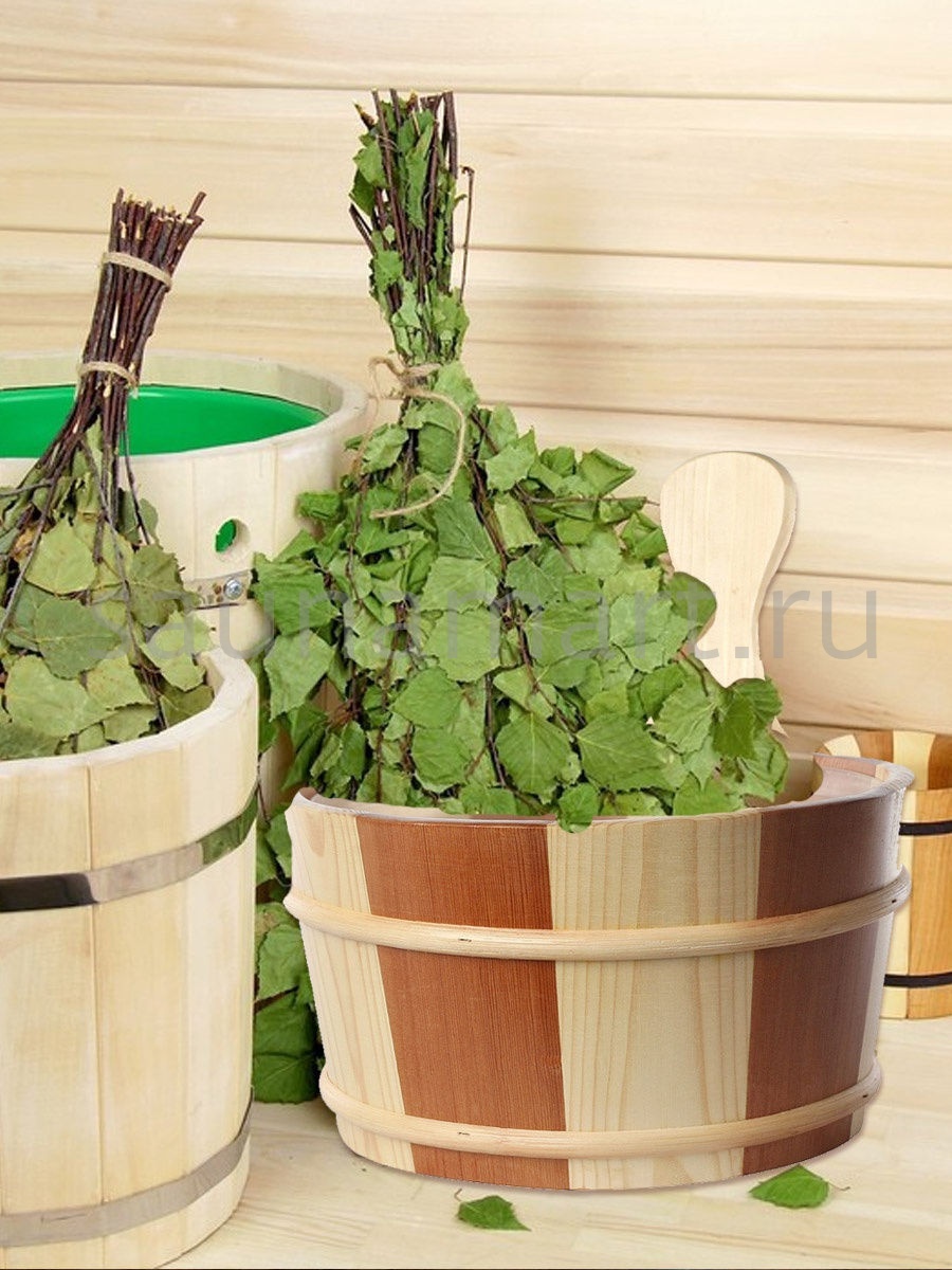 Шайка 4л кедр/сосна с пластиковой вставкой Kurase AP-002W Шайка 4л кедр/сосна с пластиковой вставкой Kurase AP-002W