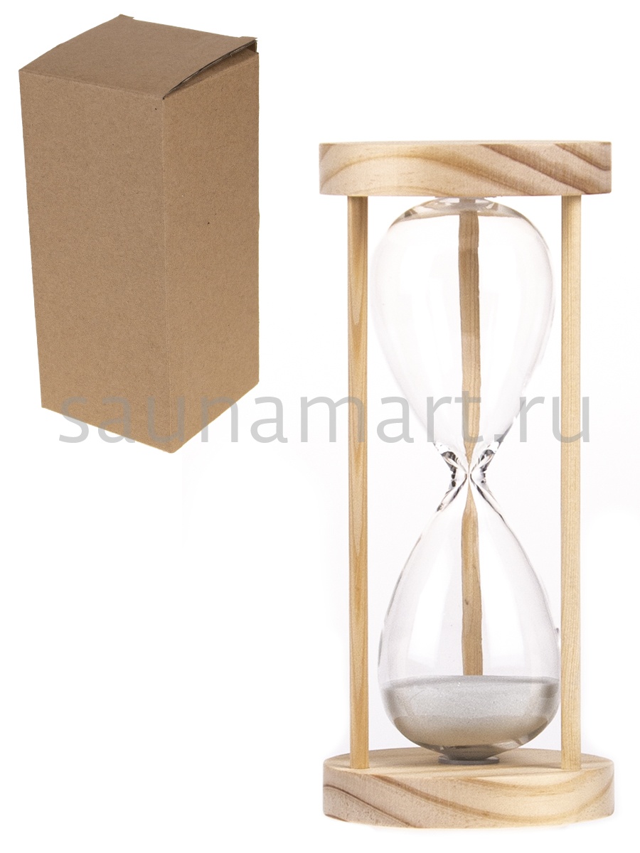 Часы песочные стекло сосна 009CW Kurase Белый Часы песочные стекло сосна 009CW Kurase Белый